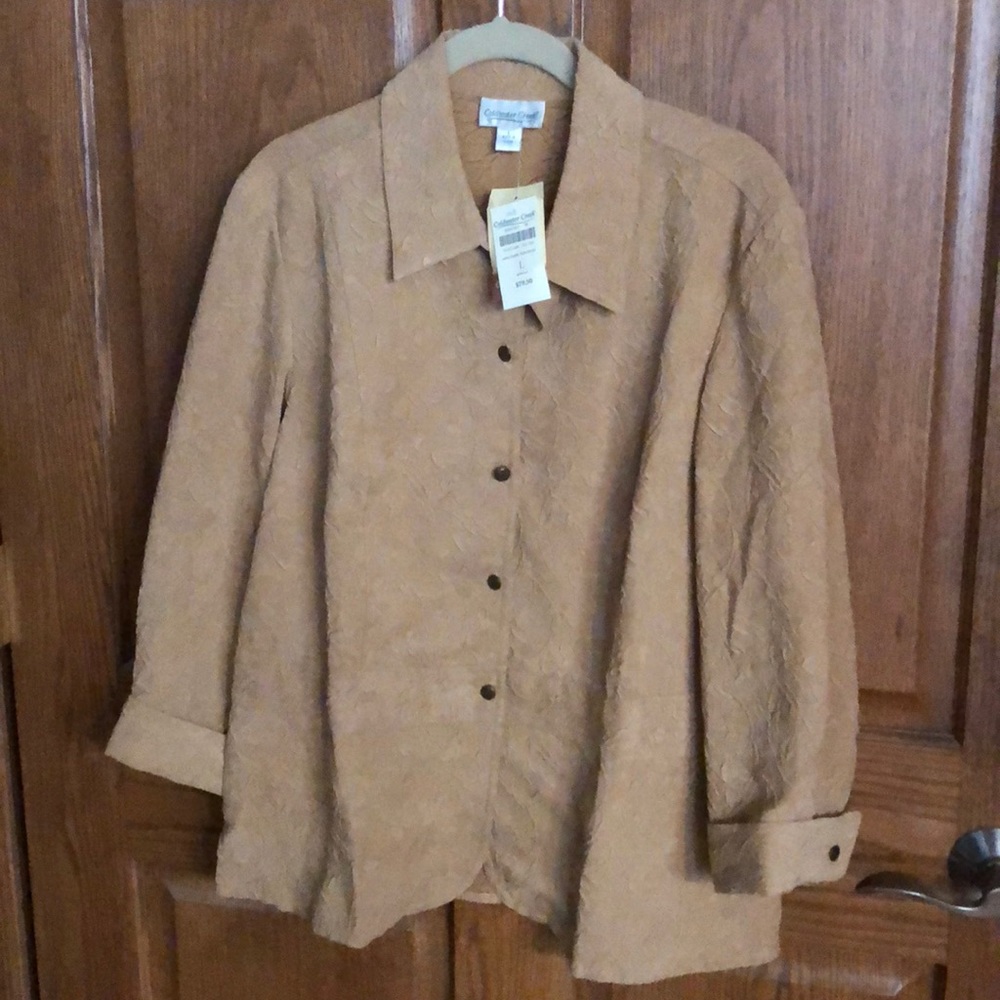 Tan shirt
